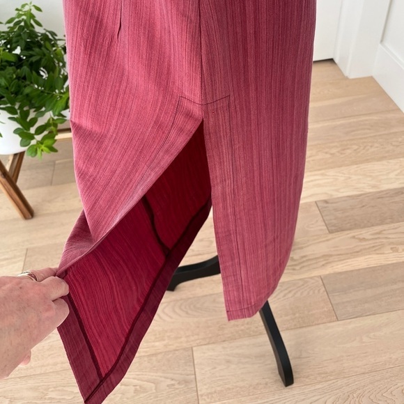 MAGGIE WALT Sleeveless Dress Side Slits Pearls Rhinestones Form Fitting - Picture 4 of 17